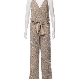 Beige Sequin Haute Hippie Jumpsuit